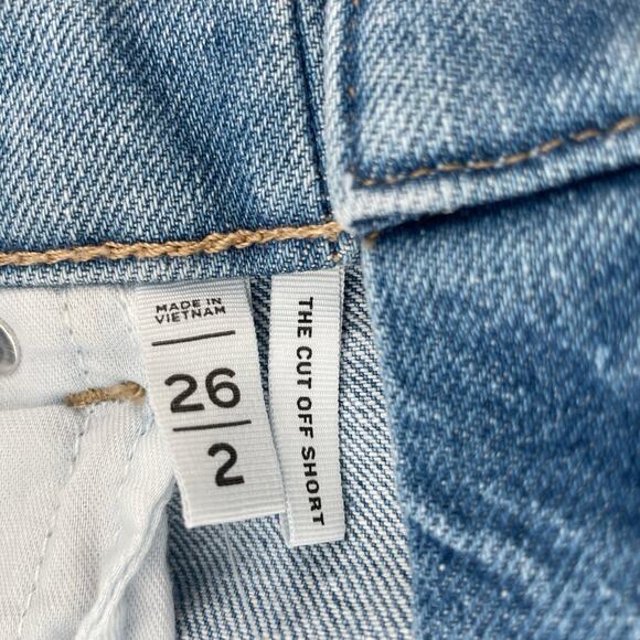 Ann Taylor LOFT Waist 31 Tag Size 2 The Cut Off Short Denim Braided Women NEW - Picture 3 of 6